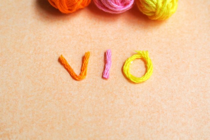 毛糸で出来たVIOの画像